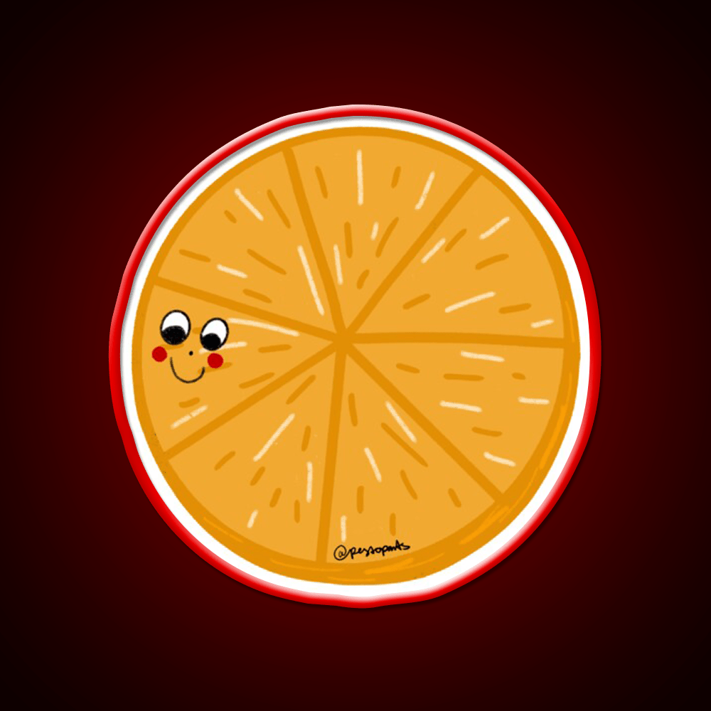 Smiley Orange Snack Food Led Neon Sign Rgb Color - Shineneon
