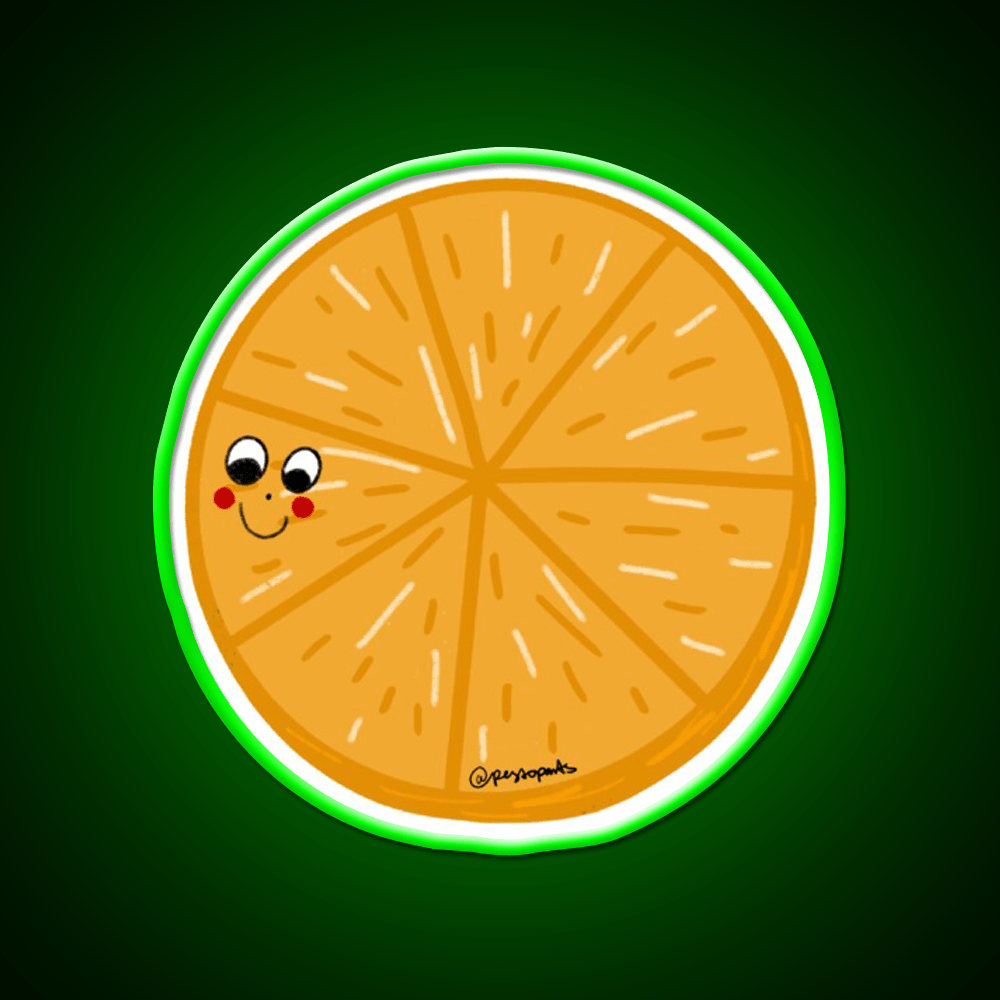 Smiley Orange Snack Food Led Neon Sign Rgb Color - Shineneon