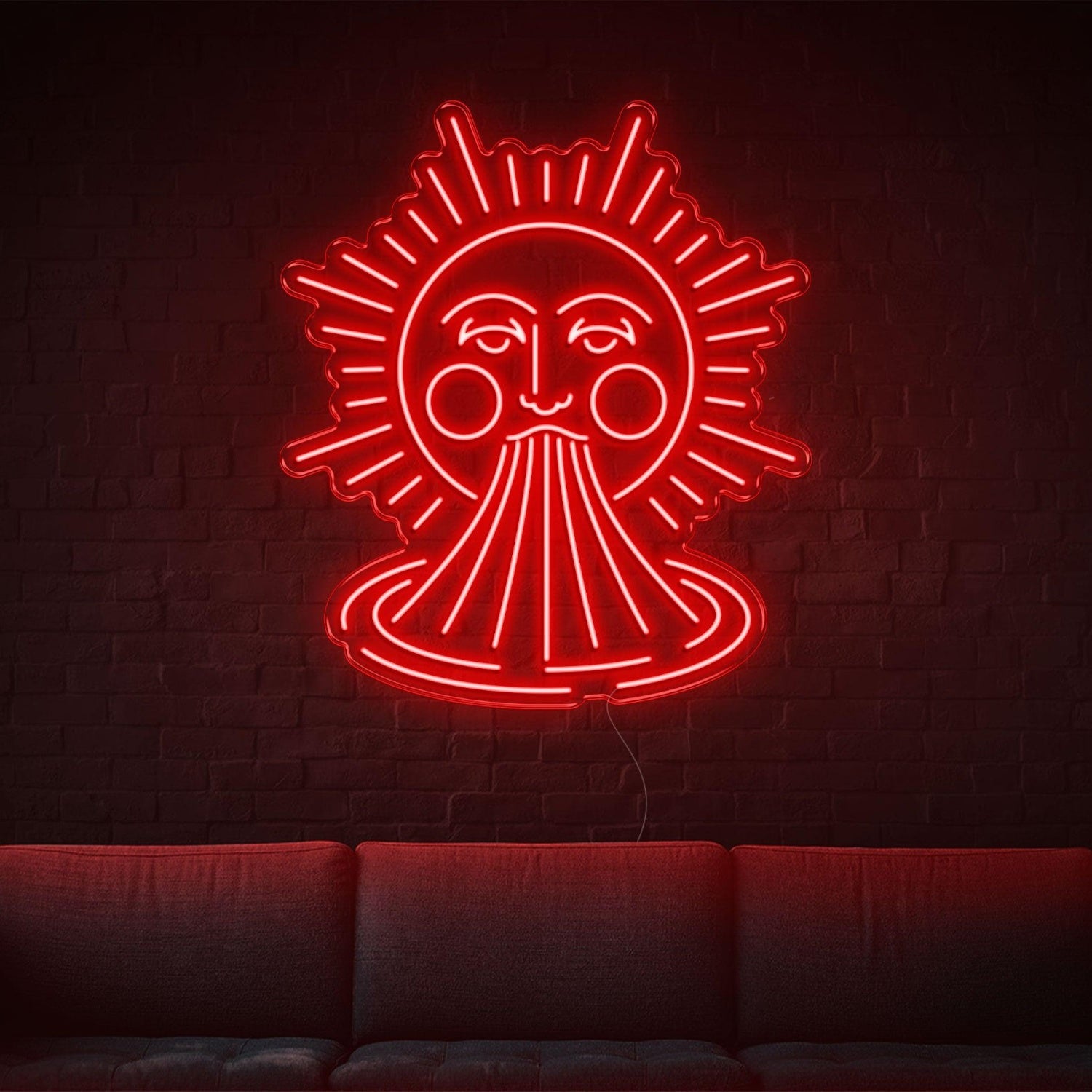 Smiling Sun Pink Led Neon Sign For Indoor Home Decor Wall Art | Shineneon