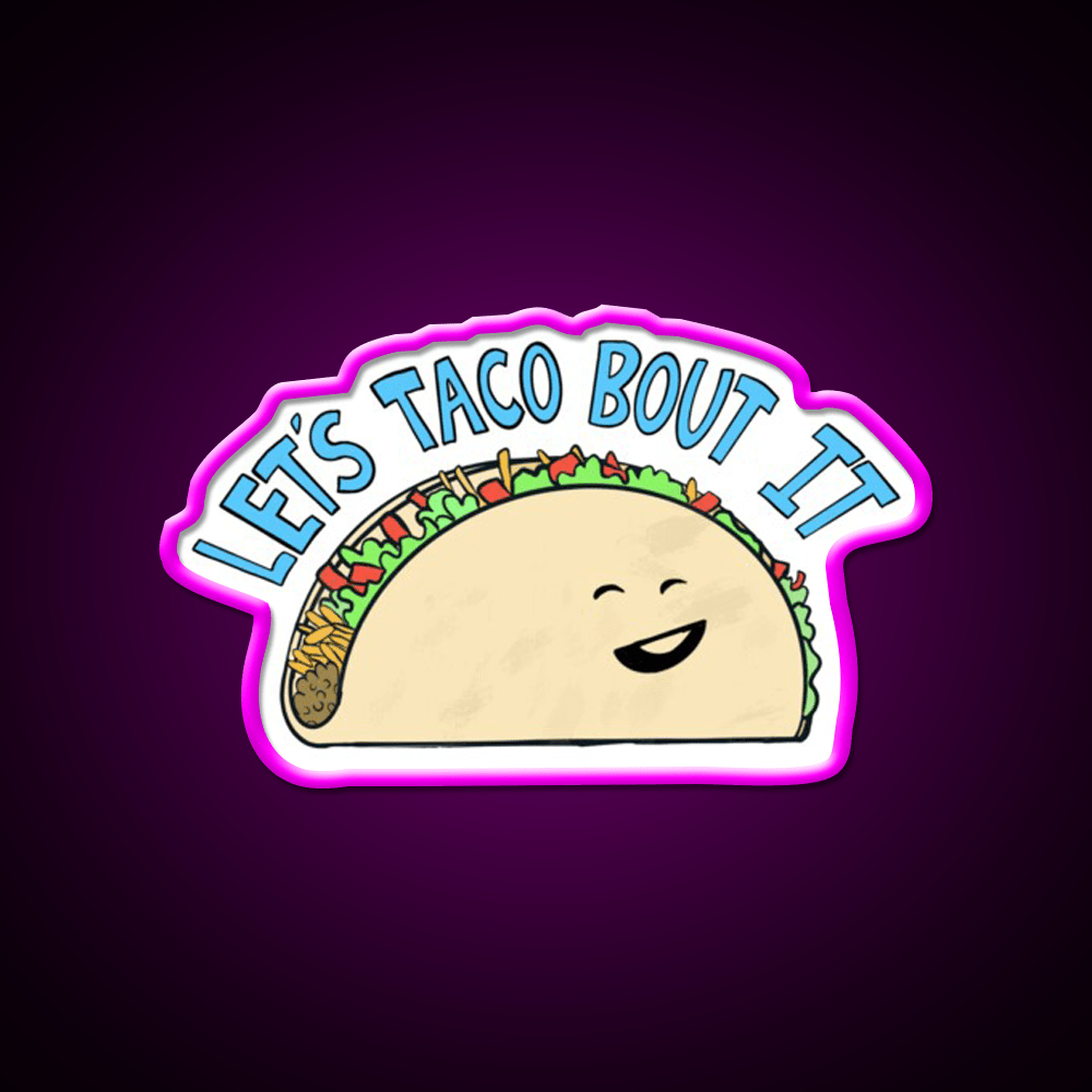 Smiling Taco Led Neon Sign Mexican Food Sign Rgb Color - Shineneon