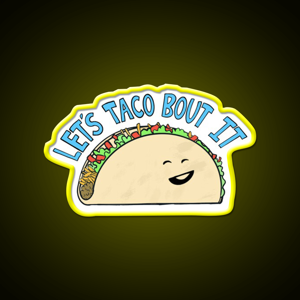 Smiling Taco Led Neon Sign Mexican Food Sign Rgb Color - Shineneon