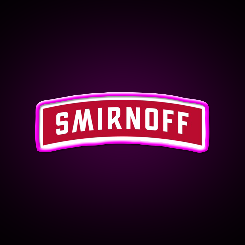 Smirnoff Vodka Beer Bar Decor Led Neon Sign Rgb Color - Neon sign mounted on wall in room