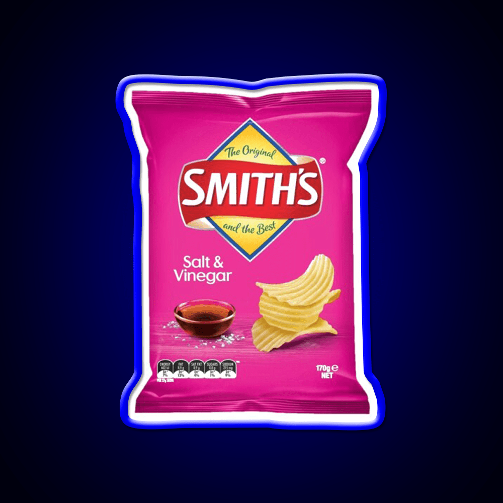 Smiths Chips Salt And Vinegar Snack Food Led Neon Sign Rgb Color - Shineneon