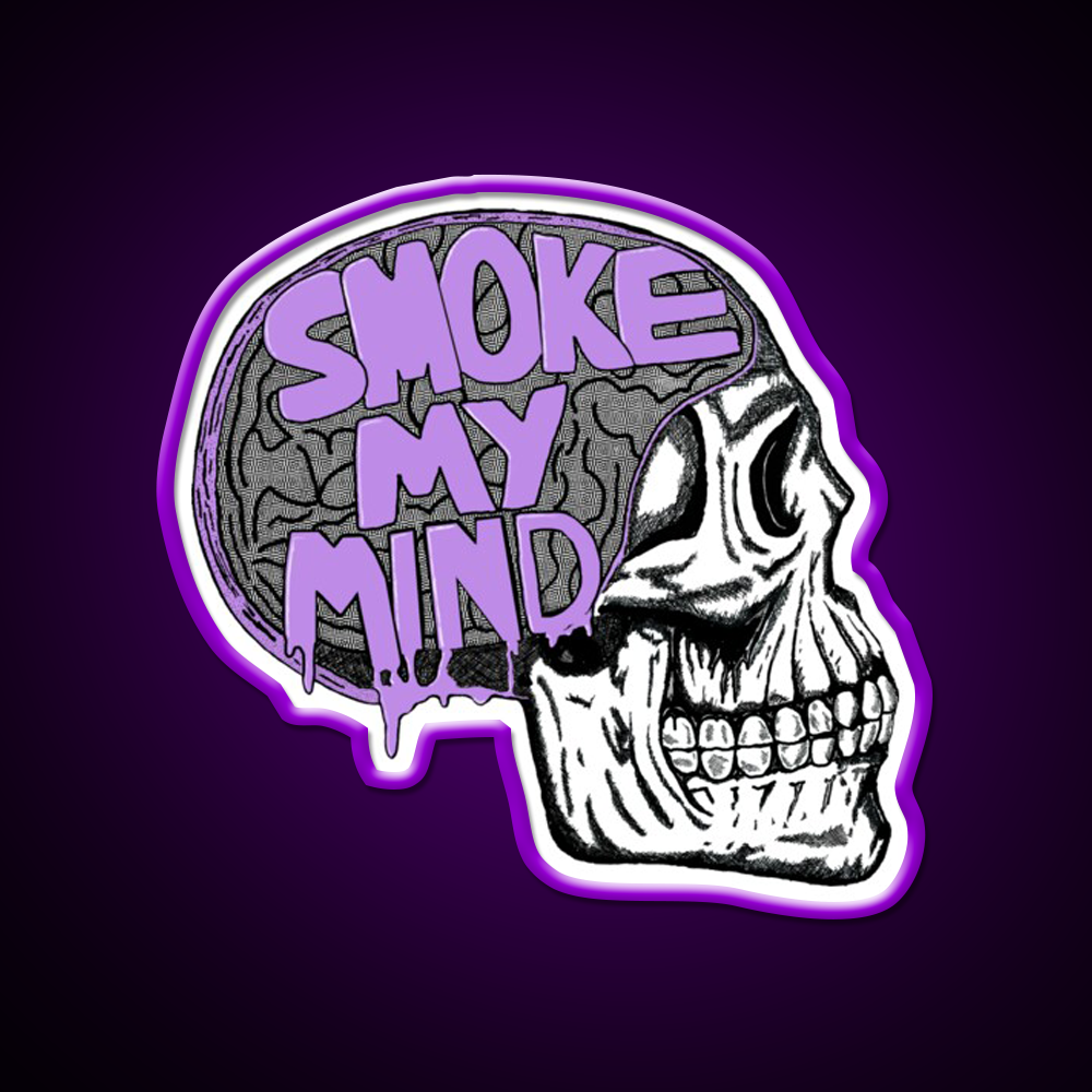Smoke My Mind Hemp Inspired Green Leaf Led Neon Sign Rgb Color - LED neon sign view 9