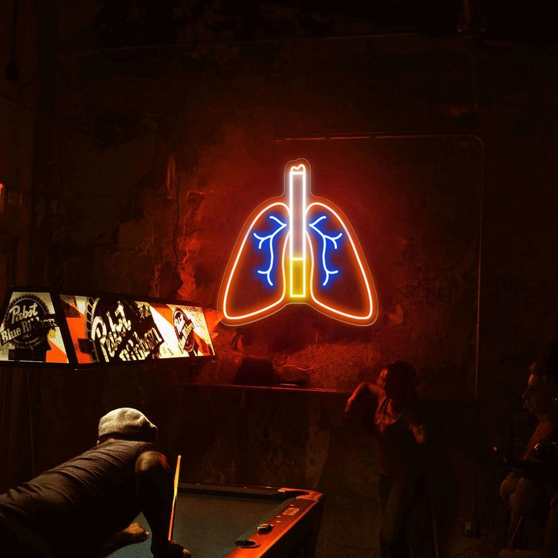 Smoke Shop Lungs Led Sign Business Neon Sign