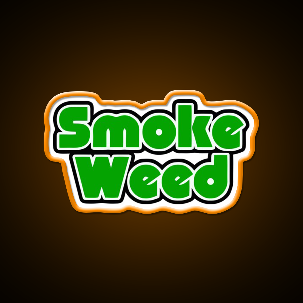 Smoke Weed Sleep Logo Hemp Inspired Green Leaf Led Neon Sign Rgb Color - LED neon sign view 6