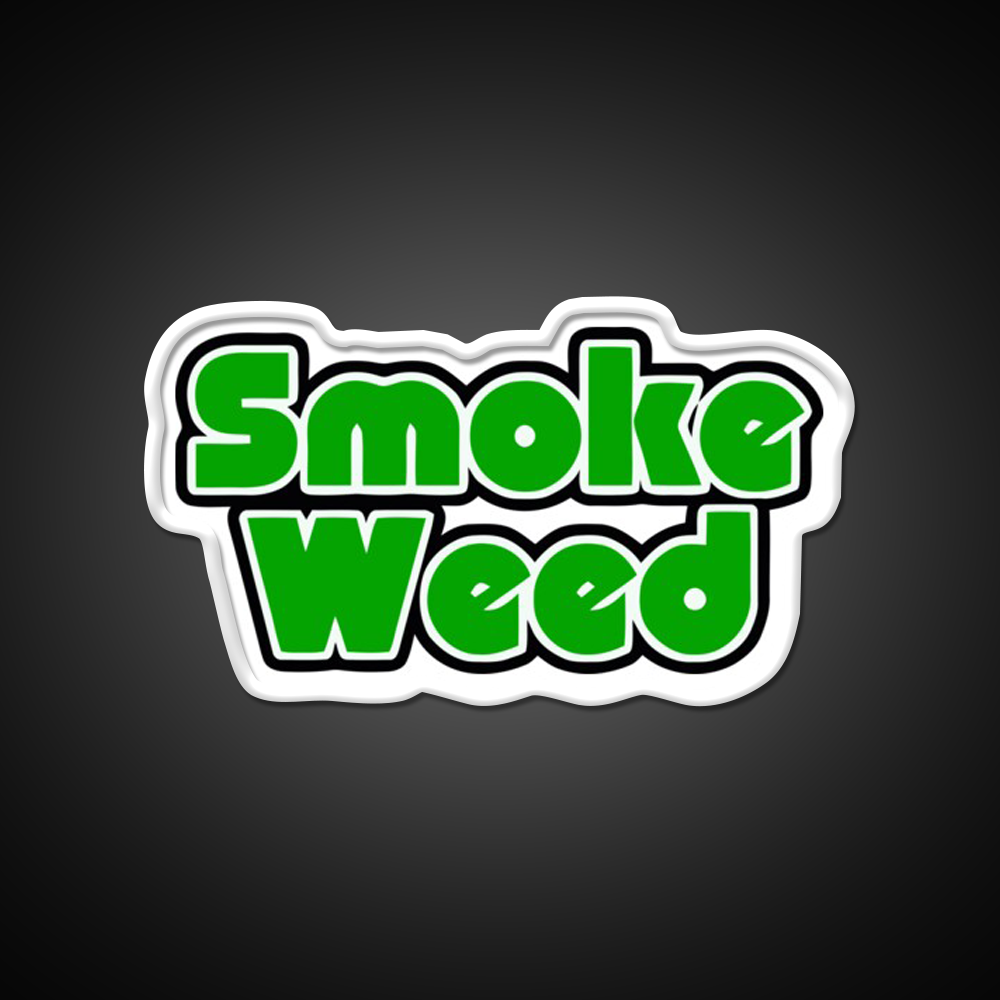 Smoke Weed Sleep Logo Hemp Inspired Green Leaf Led Neon Sign Rgb Color - LED neon sign view 11