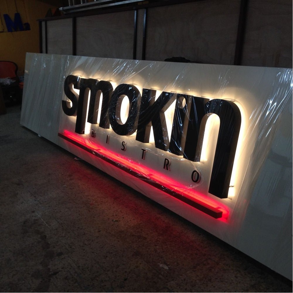 Smoking Bistro 3D Backlit Channel Letters Led Light Sign - Shineneon
