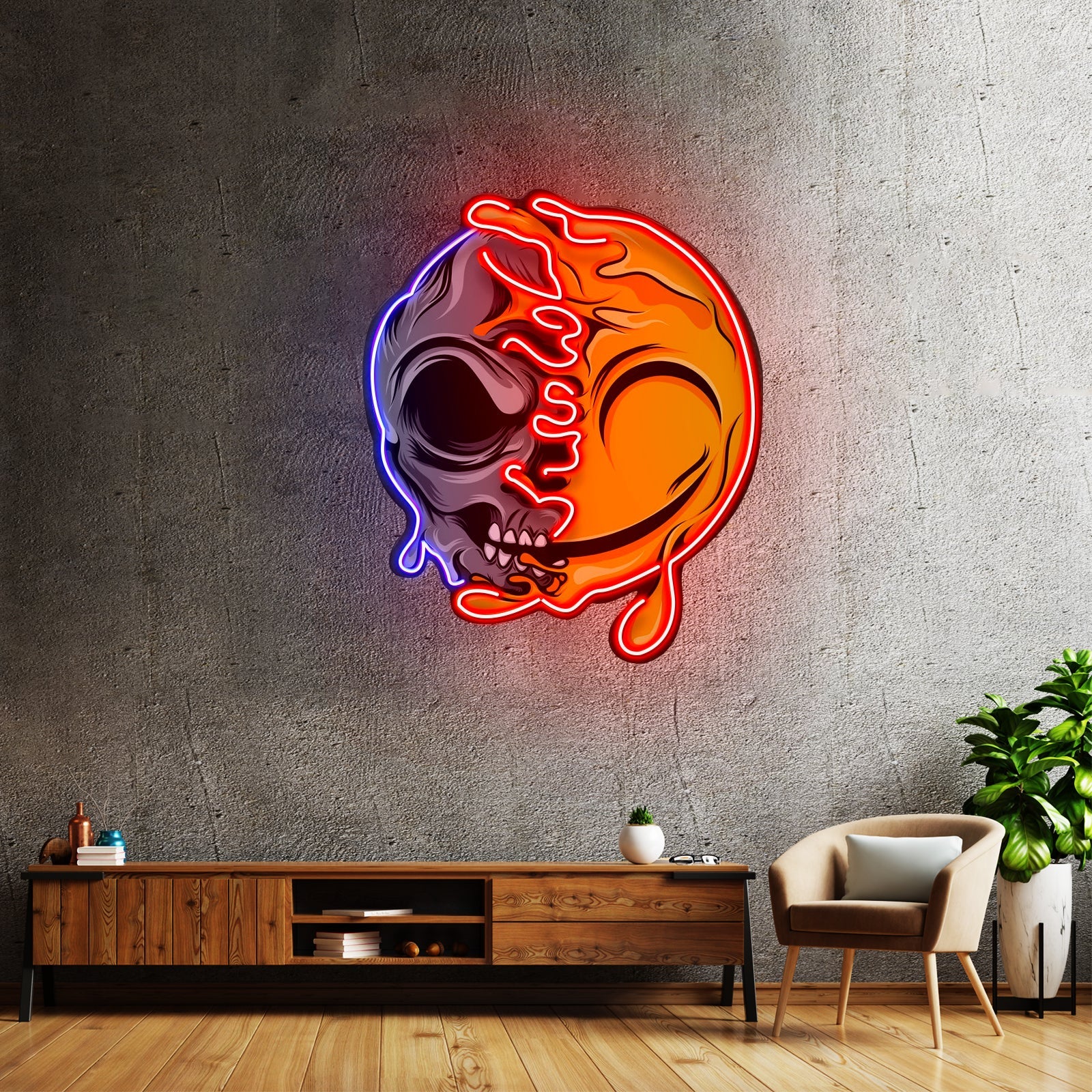 Smoking High Skull Led Neon Sign Light Custom Led Signs - Shineneon