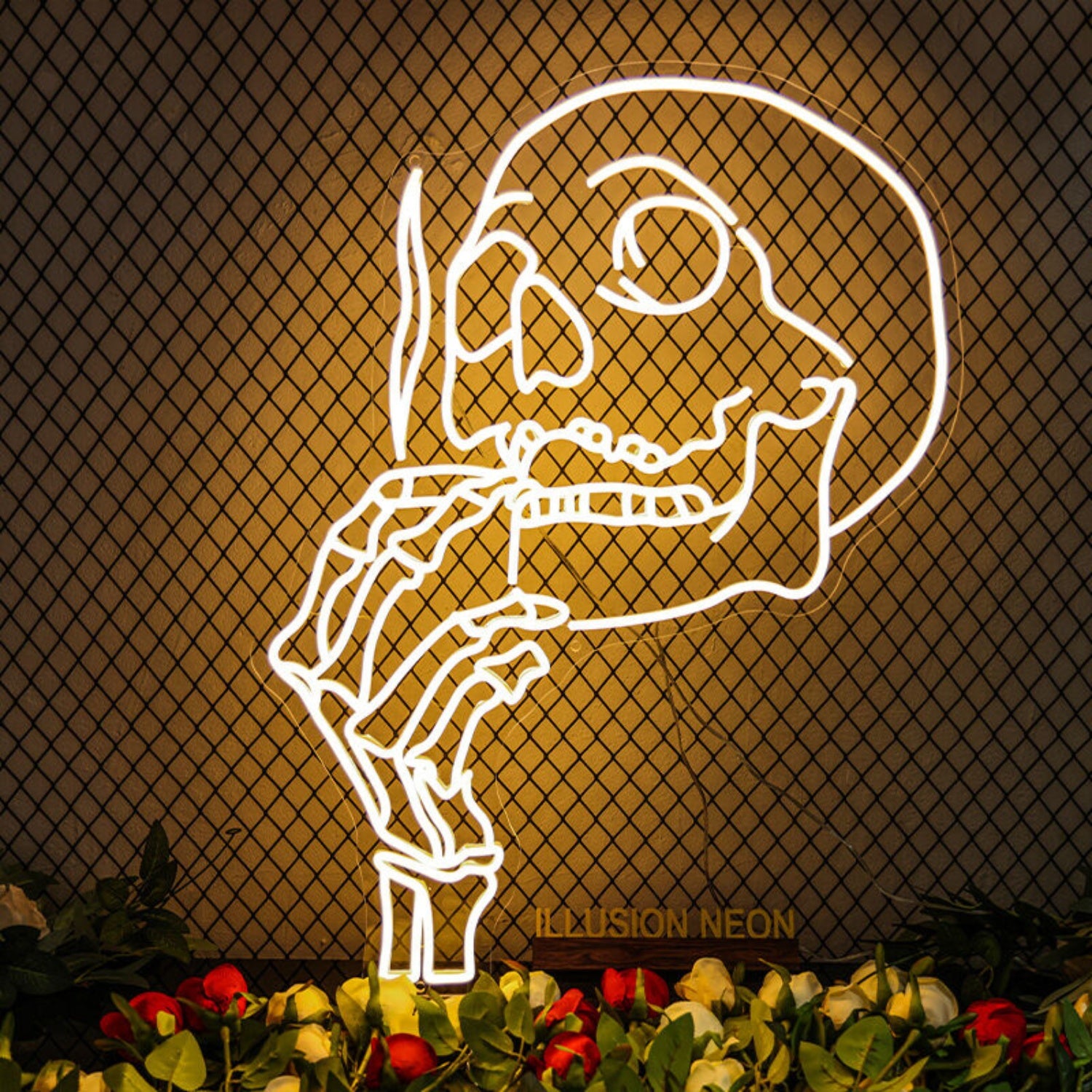 Smoking Skull Sign Neon Sign For Halloween And Edgy Themes | Shineneon