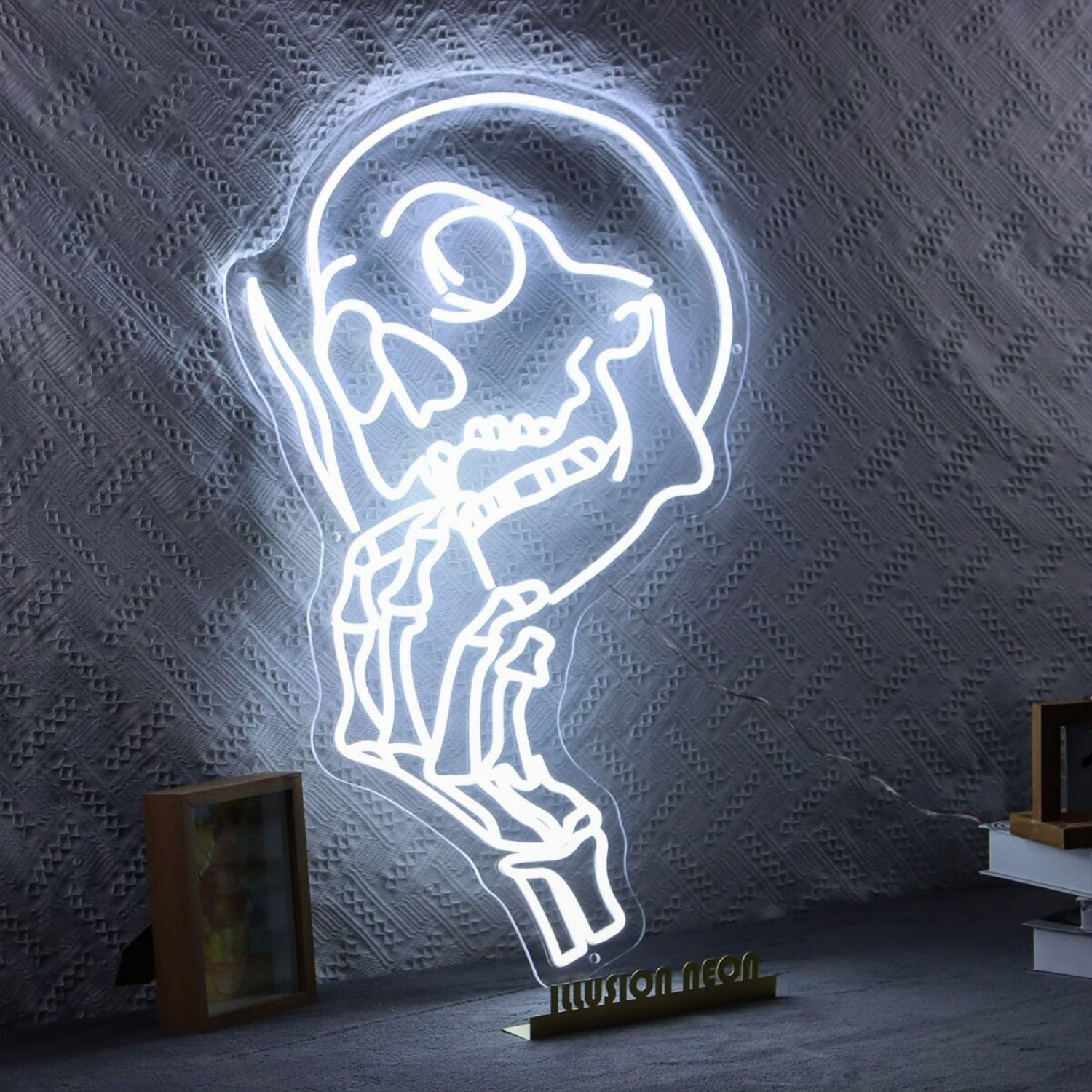 Smoking Skull Sign Skeleton Halloween Neon Sign | Shineneon
