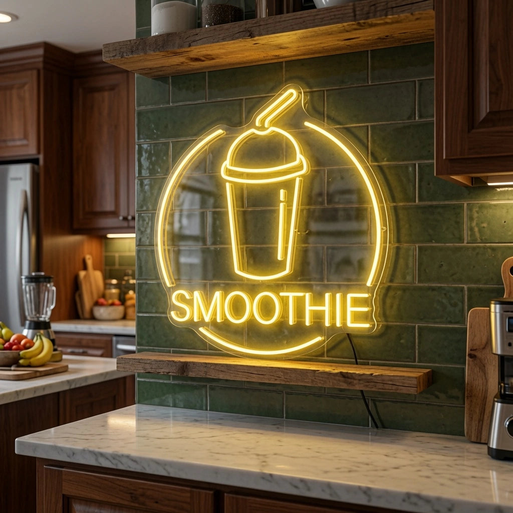 Smoothie Wall Decor LED Neon Sign - 03 Real Lifestyle Scene