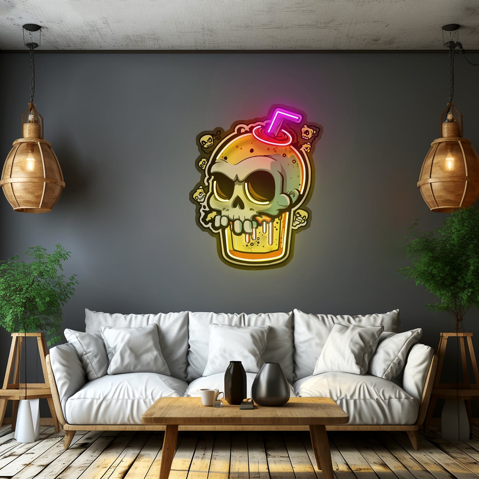 Smoothies Skull Led Neon Sign Light Custom Led Signs - Shineneon