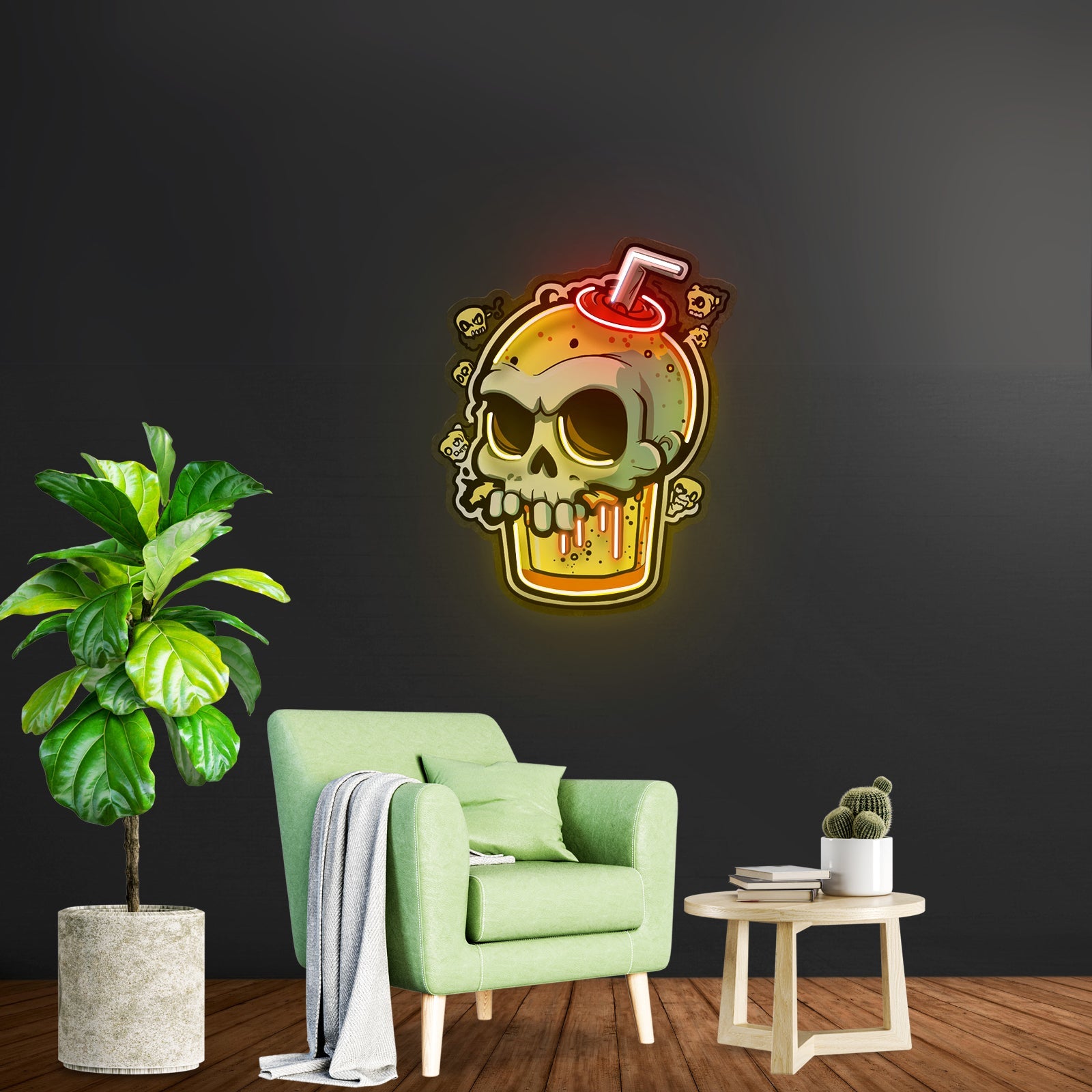 Smoothies Skull Led Neon Sign Light Custom Led Signs - Shineneon