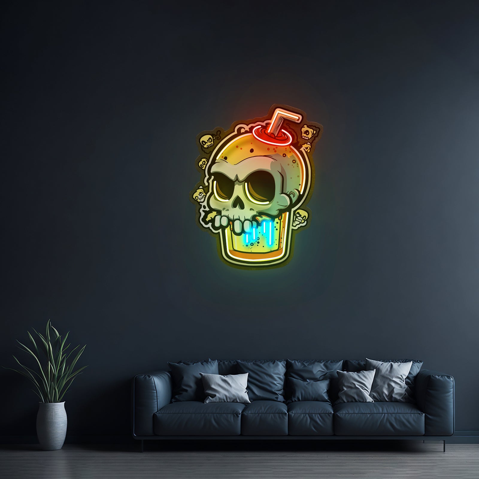 Snow House Christmas Led Neon Sign Artwork For Sale