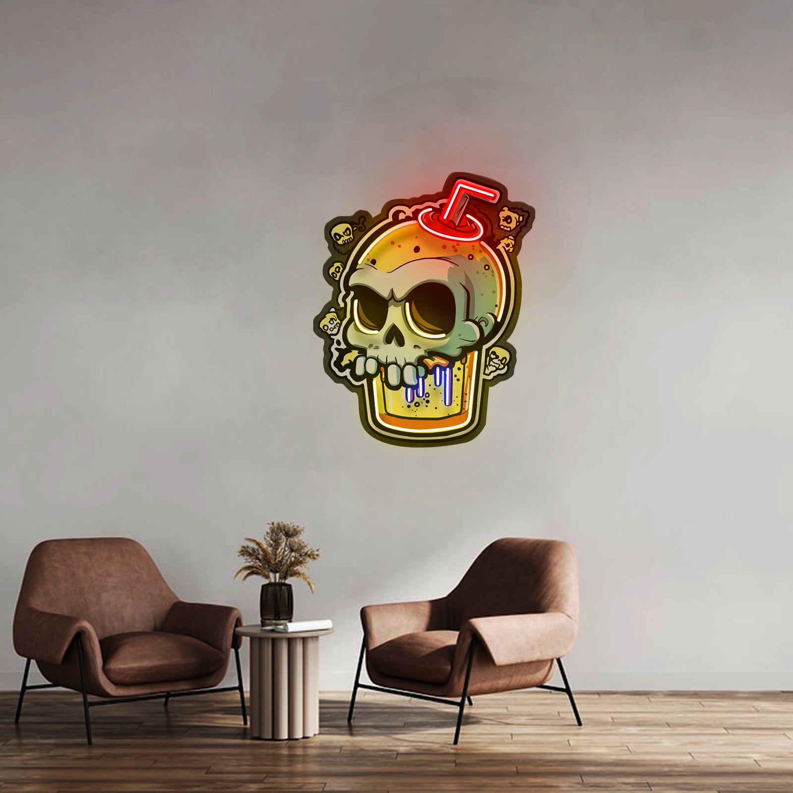 Snow House Christmas Led Neon Sign Artwork For Sale