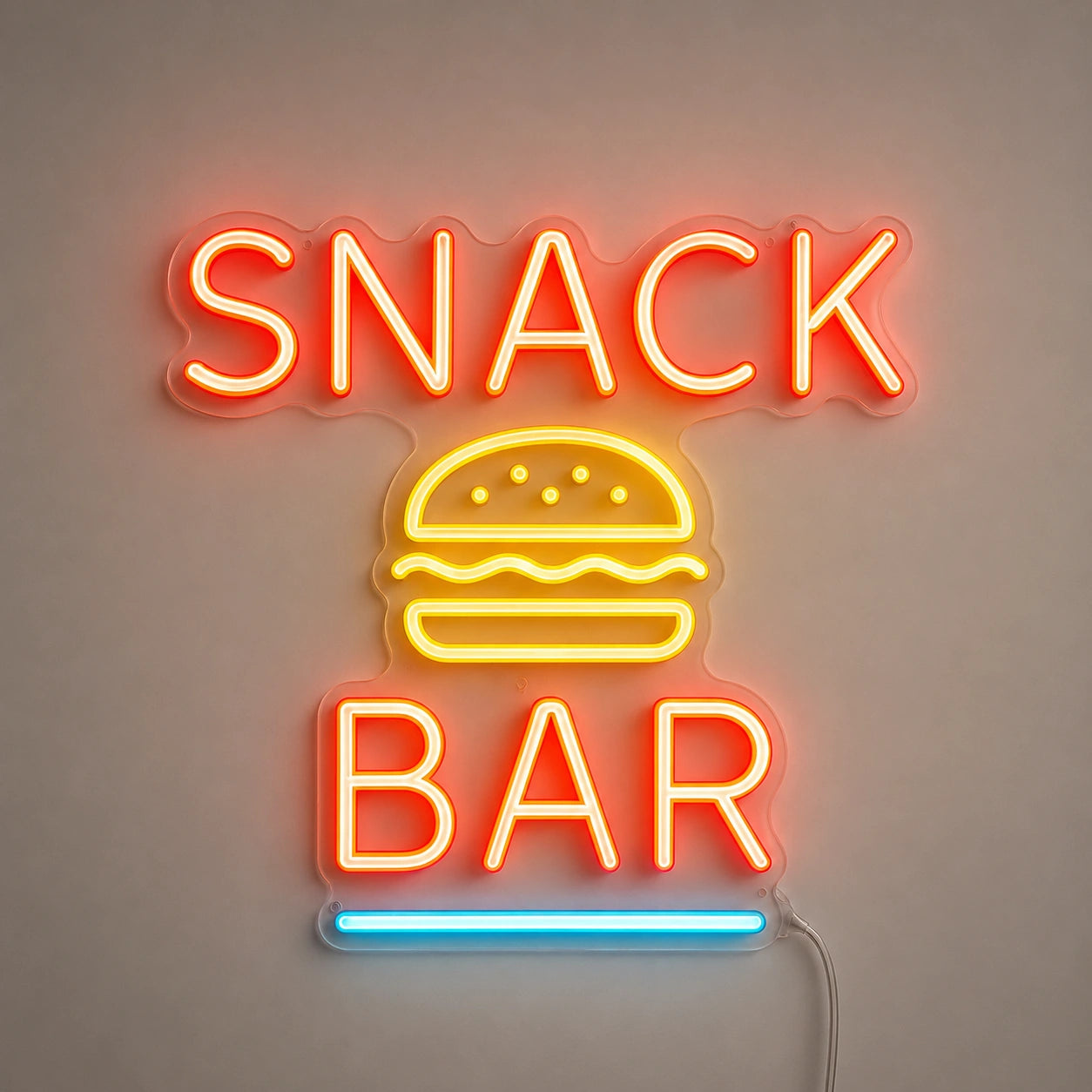 Snack Bar Burger Neon Sign LED Neon Sign main product image