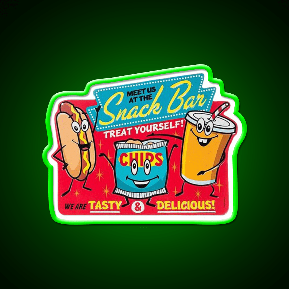 Snack Bar Snack Food Led Neon Sign Rgb Color - Shineneon