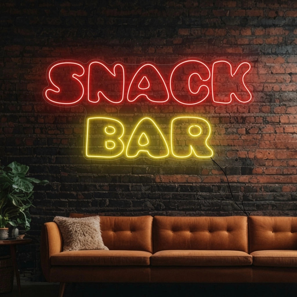 Snack Bar Wall Decor LED Neon Sign - 03 Real Lifestyle Scene