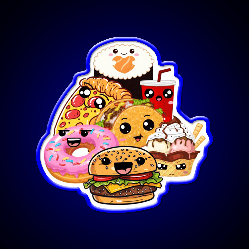 Snack Buddies Snack Food Led Neon Sign Rgb Color - Shineneon