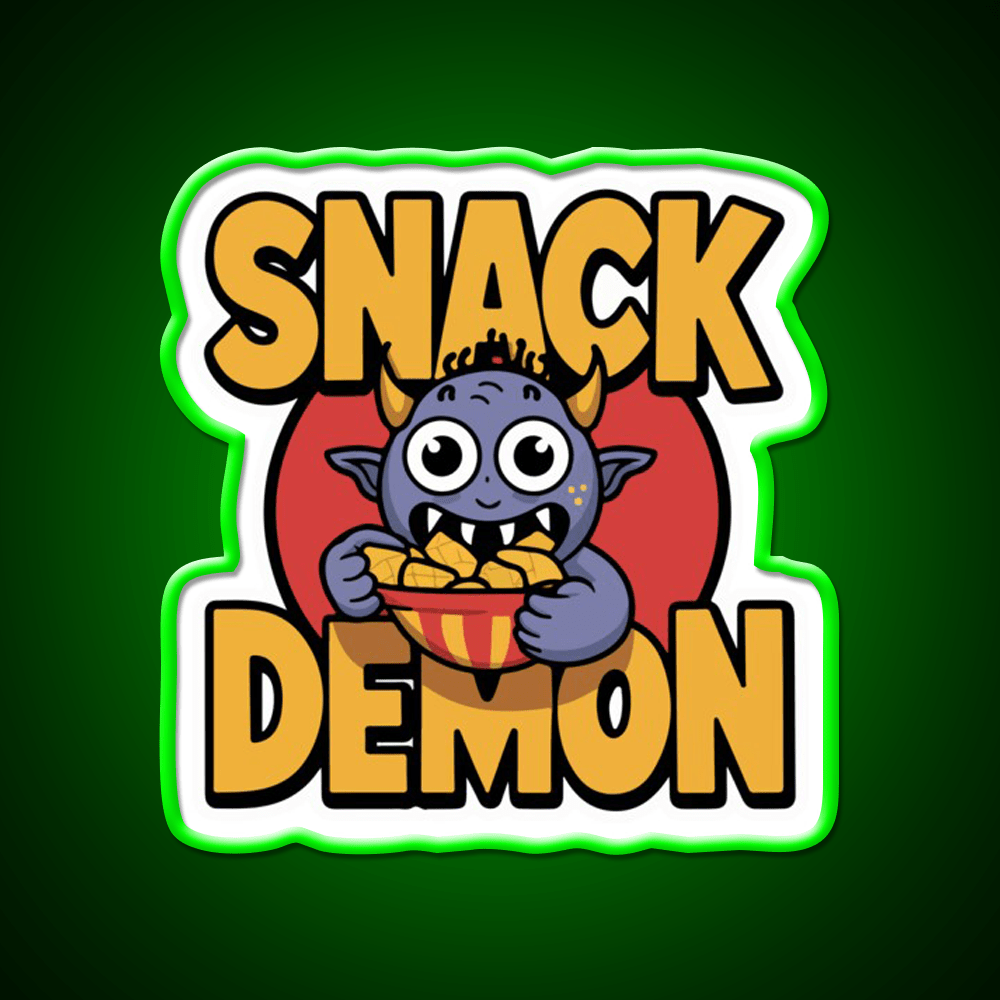 Snack Demon Snack Food Led Neon Sign Rgb Color - Shineneon
