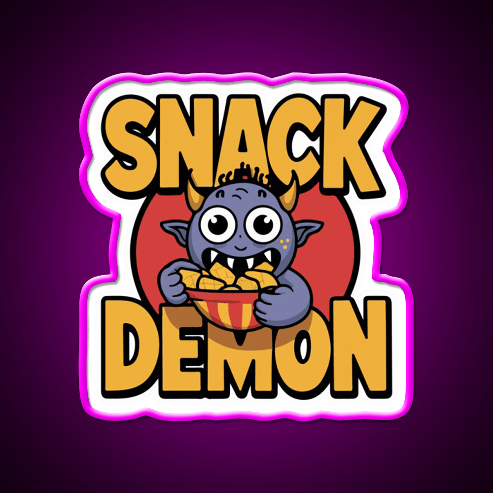 Snack Demon Snack Food Led Neon Sign Rgb Color - Shineneon