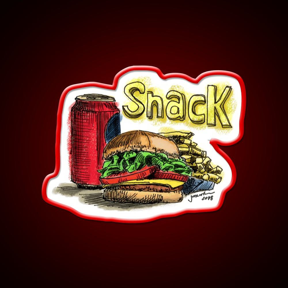 Snack Food Led Neon Sign For Snack Room Rgb Color - Shineneon