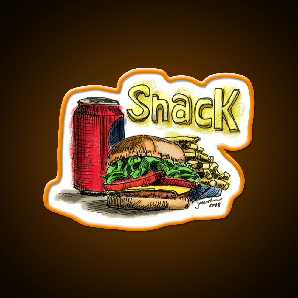Snack Food Led Neon Sign For Snack Room Rgb Color - Shineneon