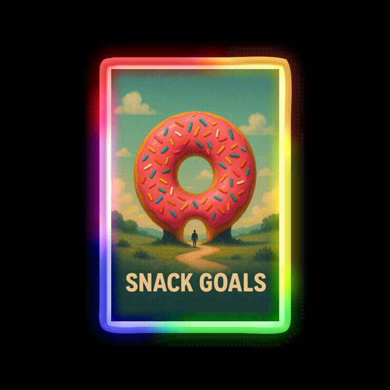 Snack Goals Snack Food Led Neon Sign Rgb Color - LED neon sign close-up detail