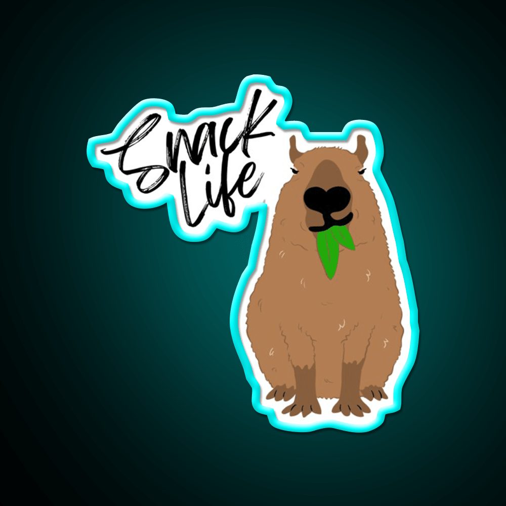 Snack Life Capybara Snack Food Led Neon Sign Rgb Color - Shineneon