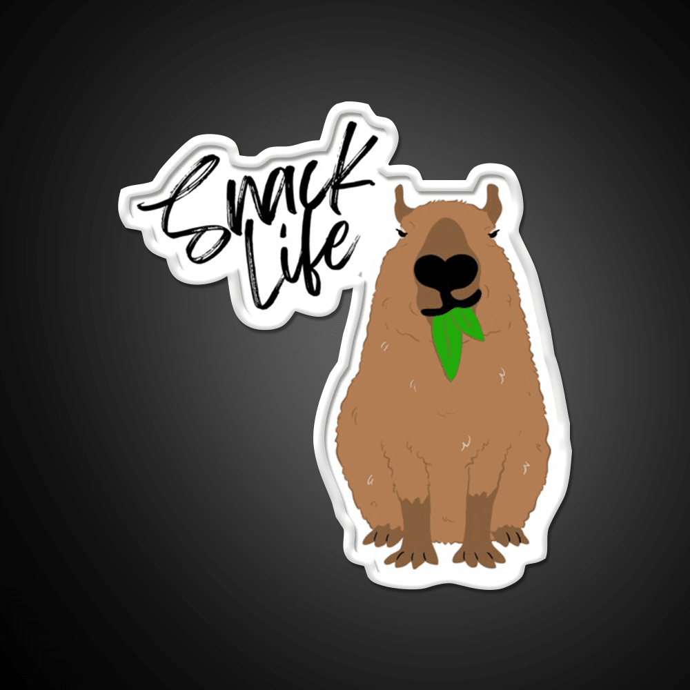 Snack Life Capybara Snack Food Led Neon Sign Rgb Color - Shineneon