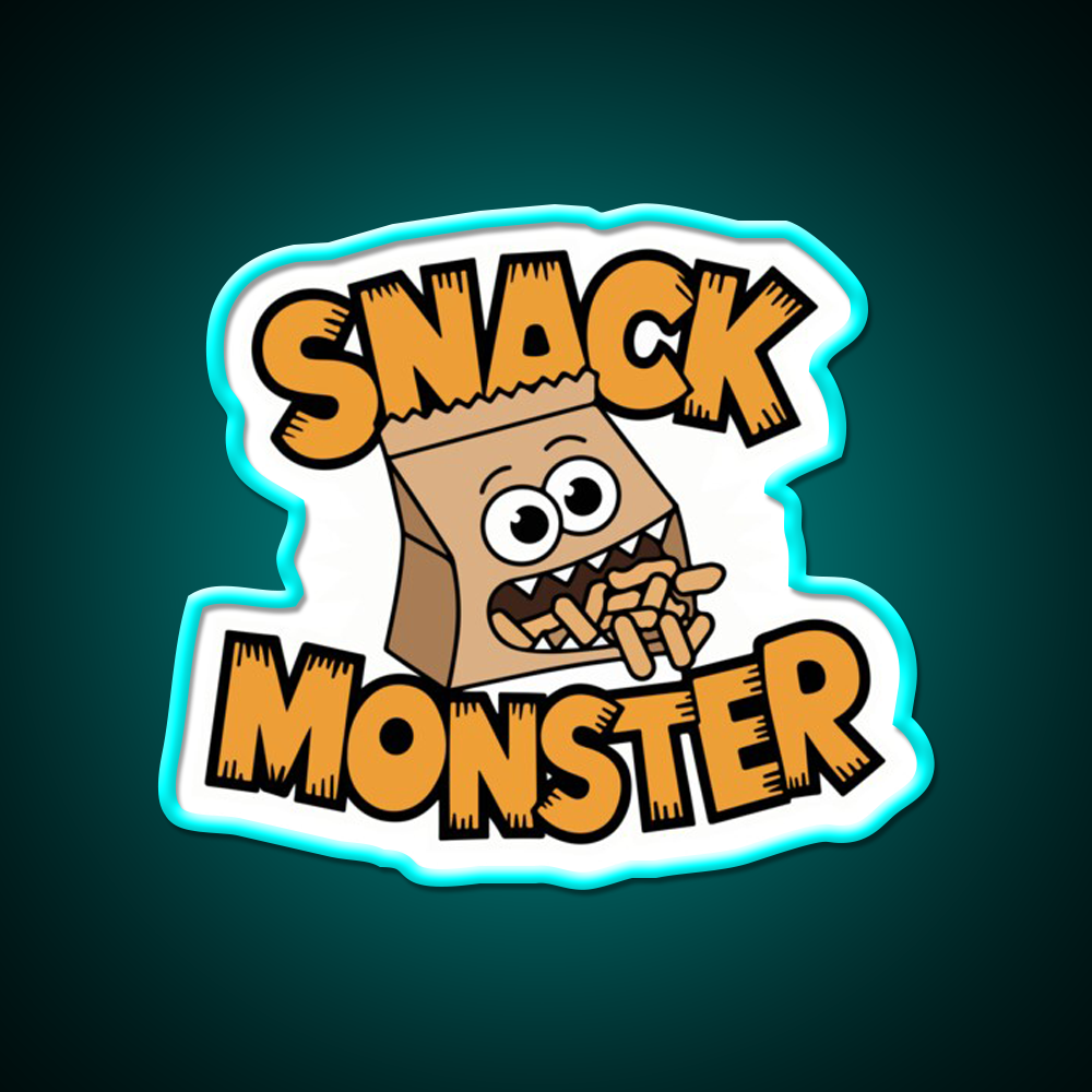 Snack Monster Snack Food Led Neon Sign Rgb Color