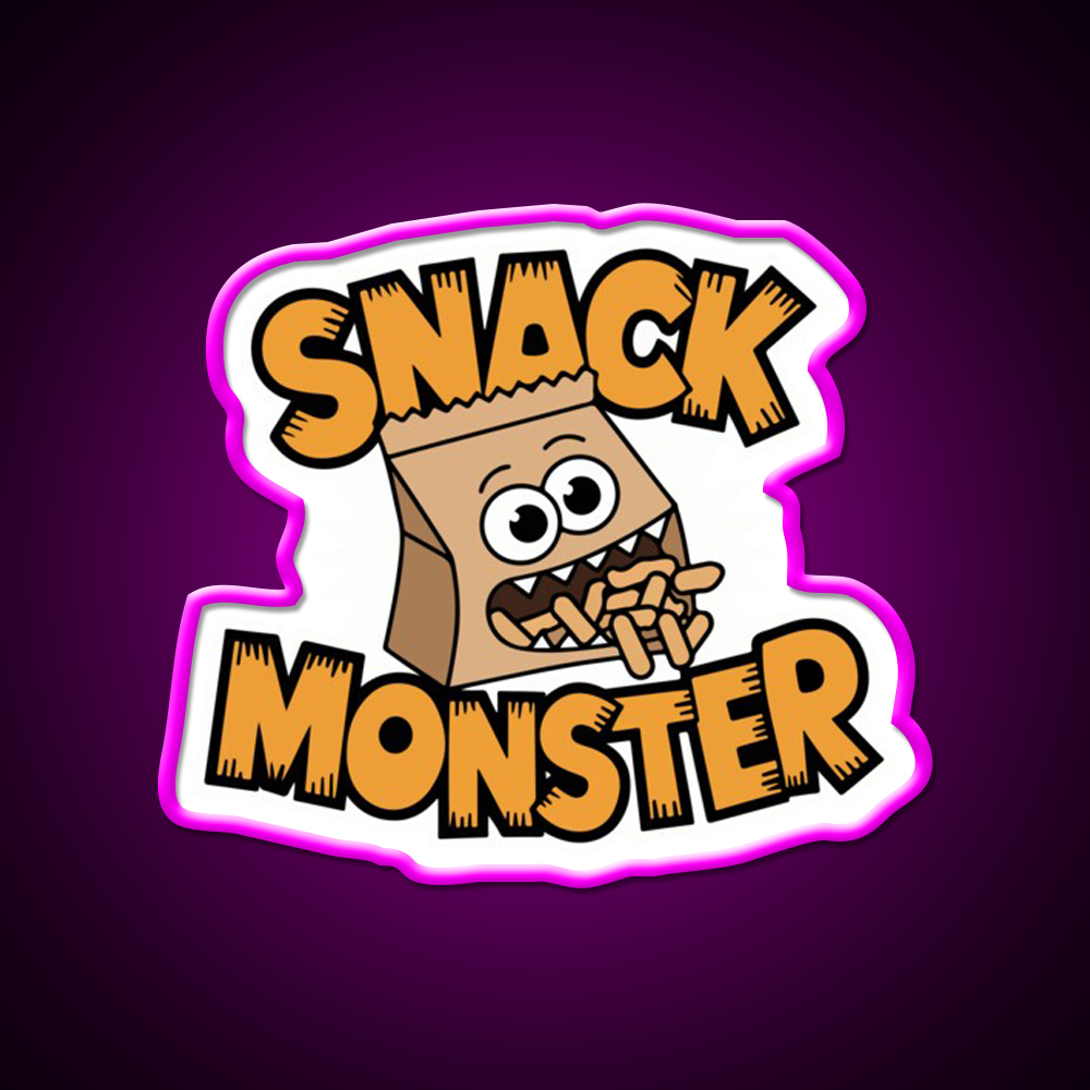 Snack Monster Snack Food Led Neon Sign Rgb Color