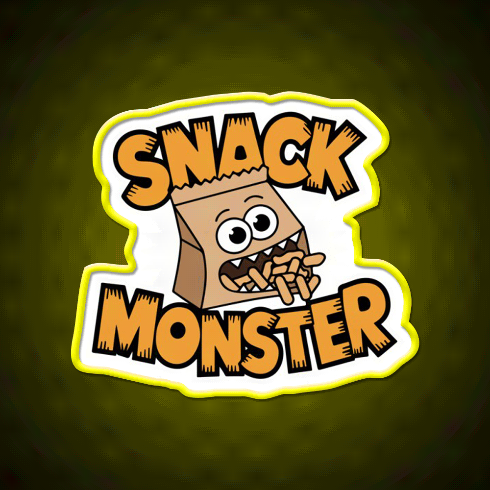 Snack Monster Snack Food Led Neon Sign Rgb Color