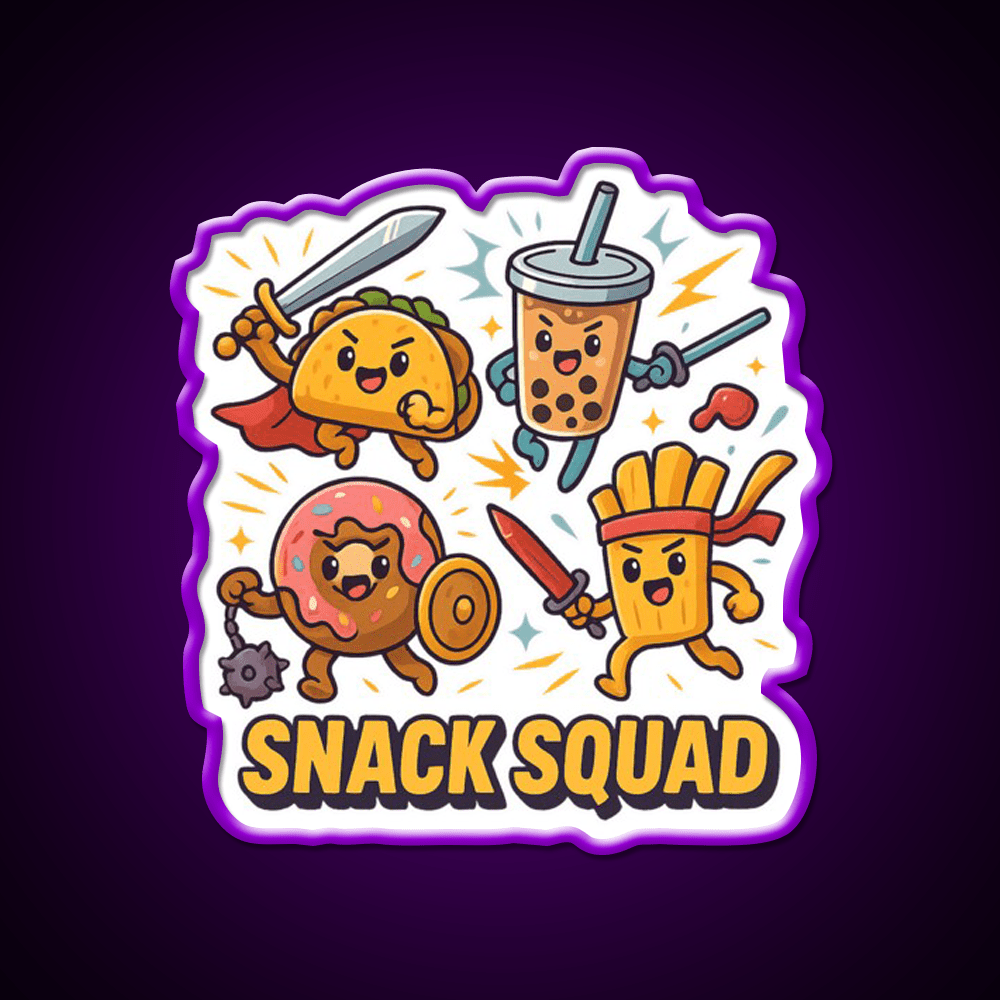 Snack Squad Snack Food Led Neon Sign Rgb Color - Shineneon