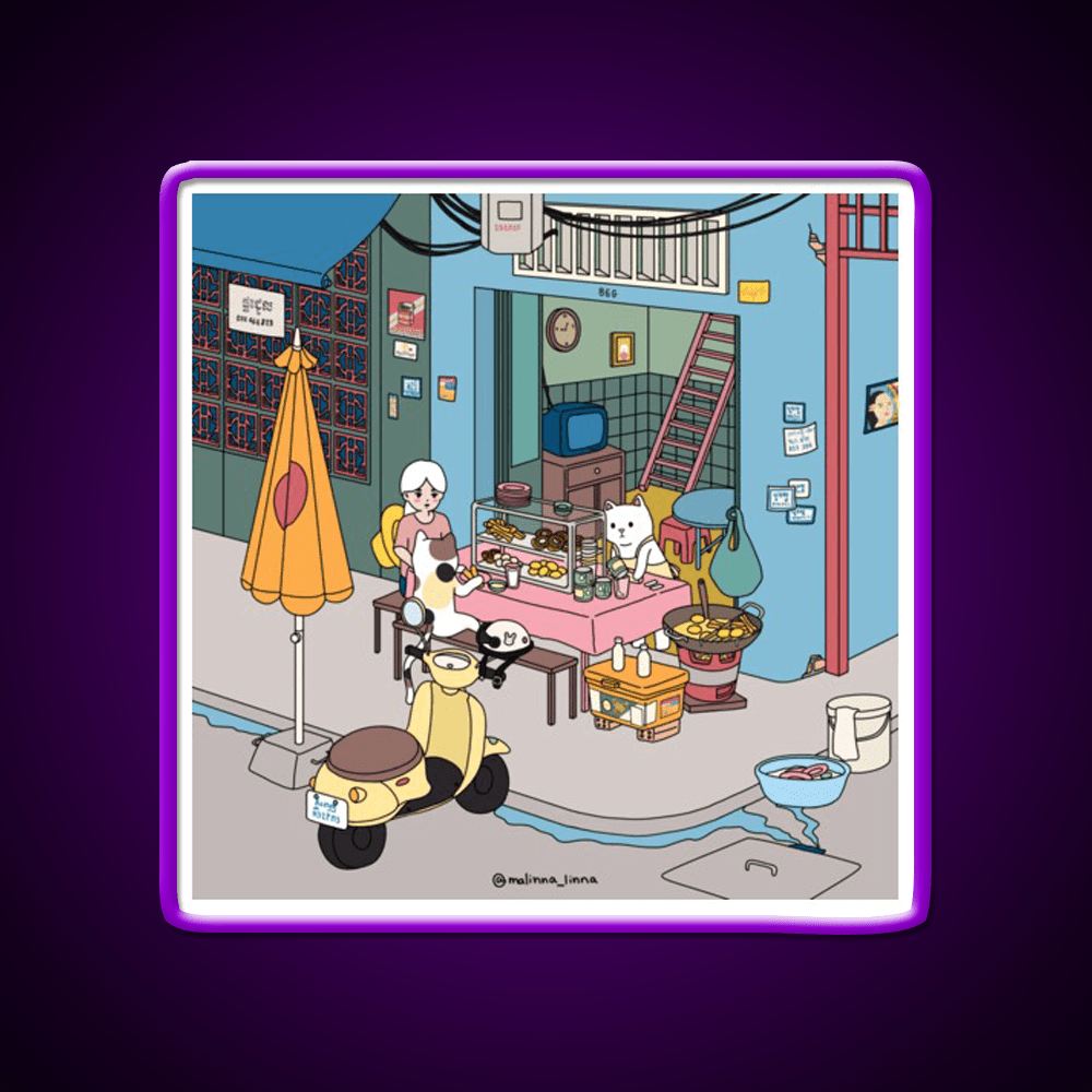 Snack Stall Snack Food Led Neon Sign Rgb Color - Shineneon