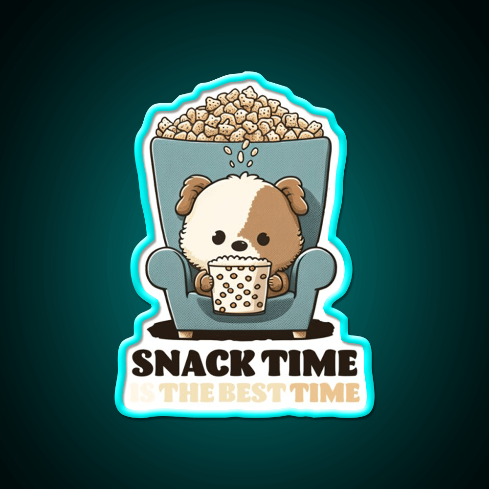 Snack Time Is The Best Time Snack Food Led Neon Sign Rgb Color - Shineneon