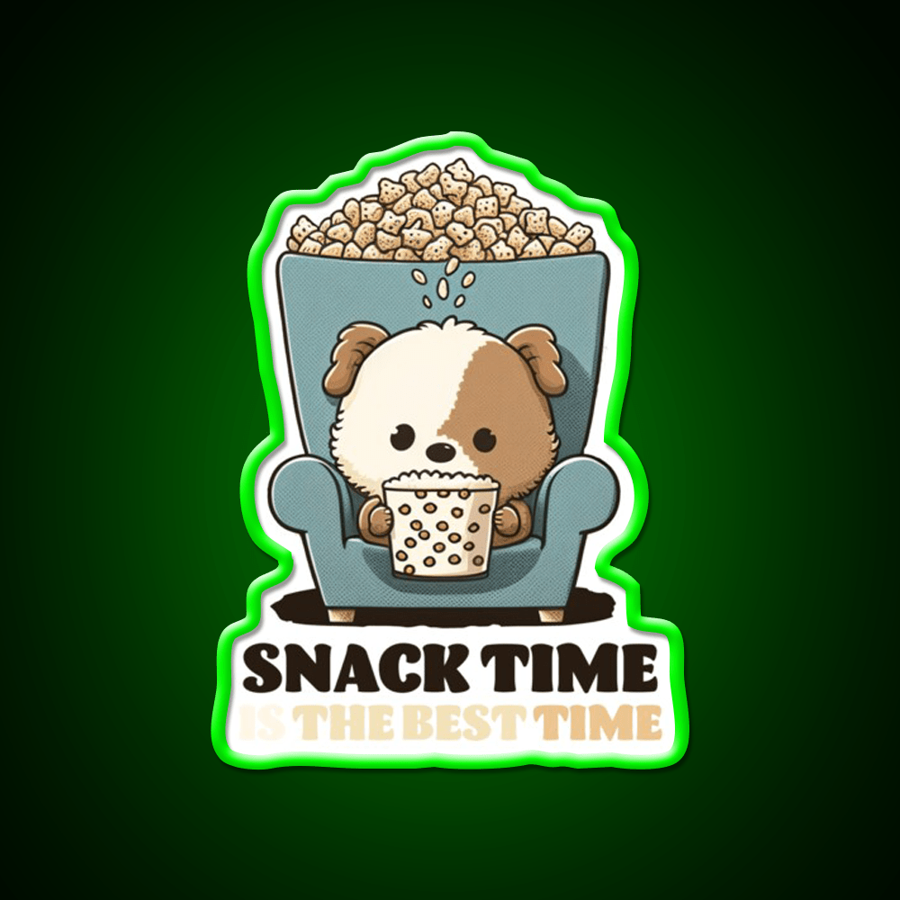 Snack Time Is The Best Time Snack Food Led Neon Sign Rgb Color - Shineneon