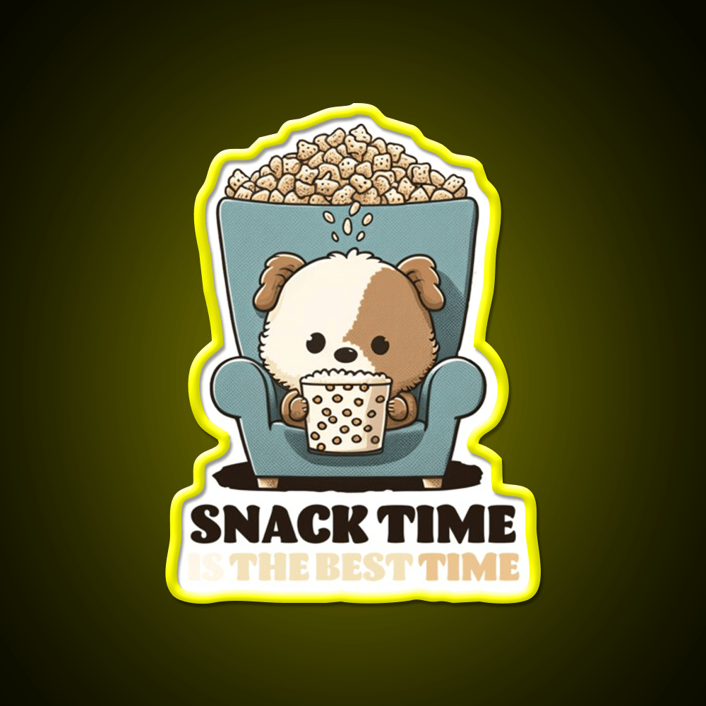 Snack Time Is The Best Time Snack Food Led Neon Sign Rgb Color - Shineneon