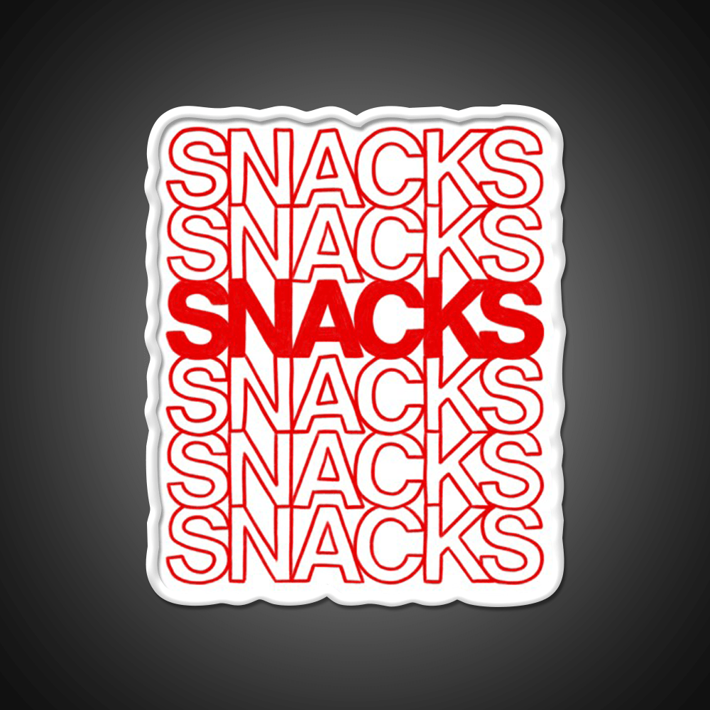 Snacks Snacks Snacks Toddler Typography Snack Food Led Neon Sign Rgb Color - Shineneon