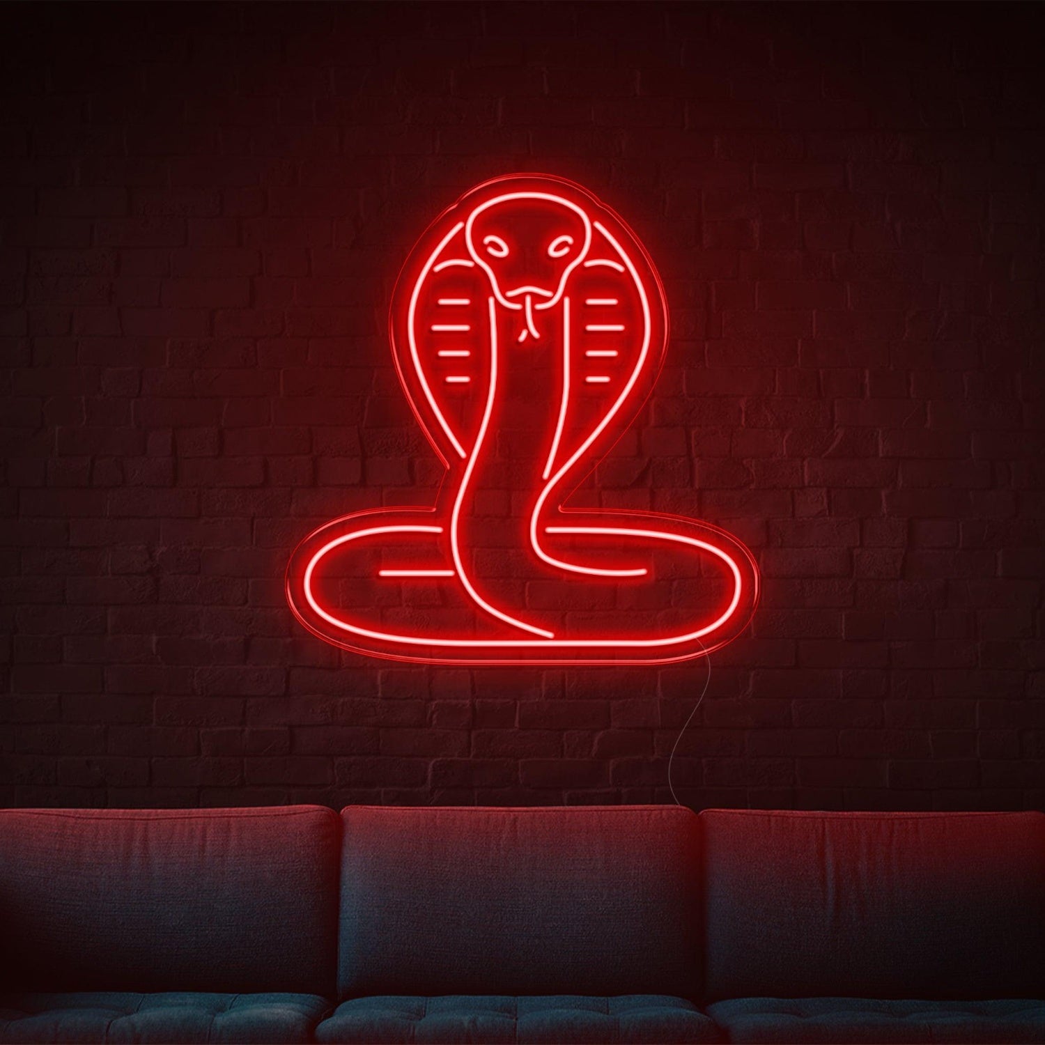 Snake Orange-Yellow Coiled Cobra Led Neon Sign For Modern Home Decor | Shineneon