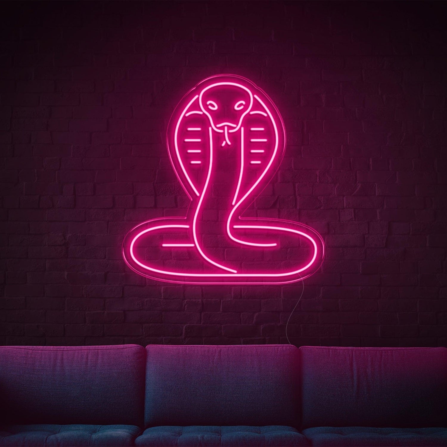 Snake Orange-Yellow Coiled Cobra Led Neon Sign For Modern Home Decor | Shineneon