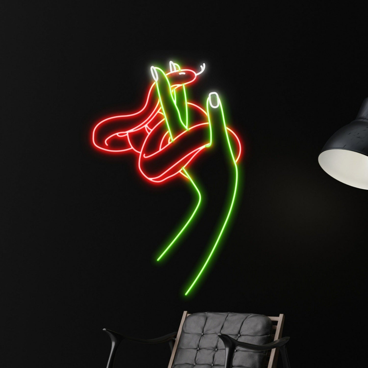 Snake Wrapping Around Hand Led Neon Sign | Shineneon
