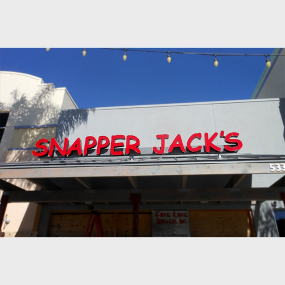 Snapper Jacks 3D Frontlit Channel Letters Led Light Sign