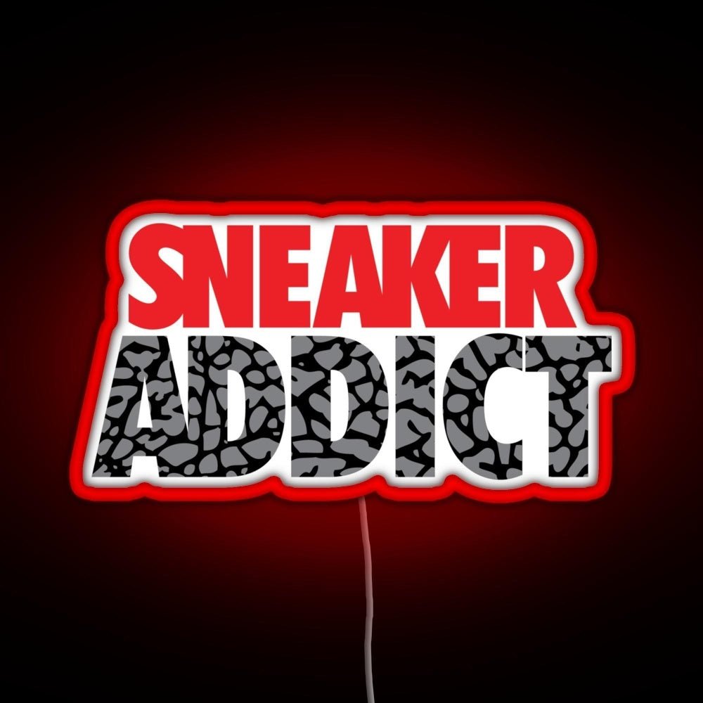 Sneaker Addict Cement Rgb Led Neon Sign Pop Wall Art - Shineneon
