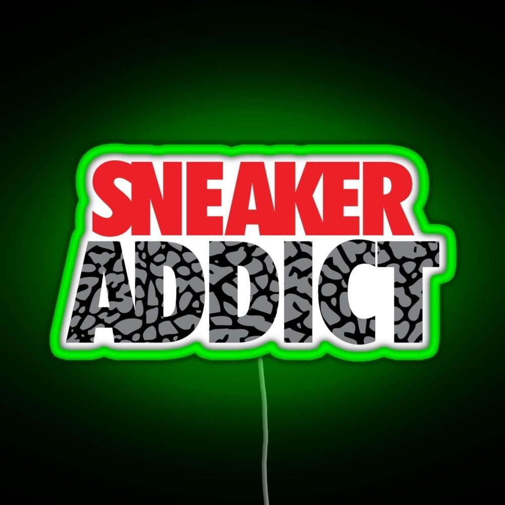 Sneaker Addict Cement Rgb Led Neon Sign Pop Wall Art - Shineneon