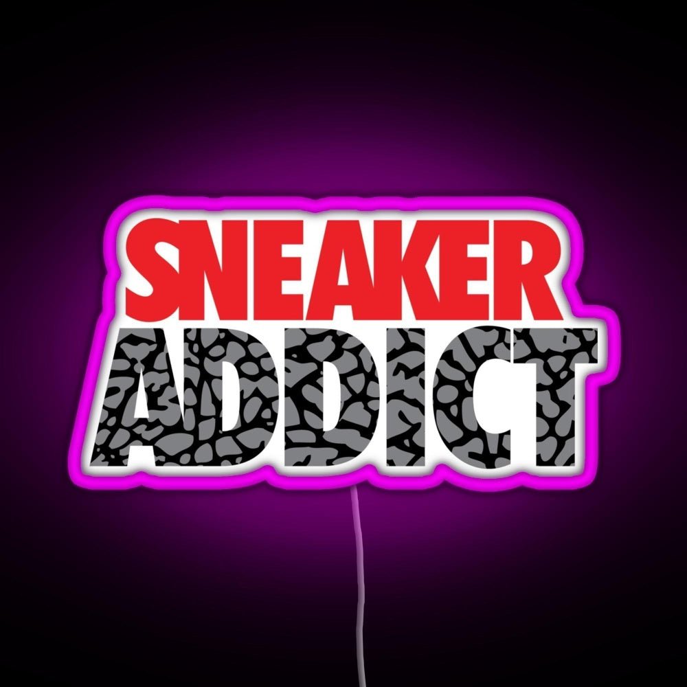 Sneaker Addict Cement Rgb Led Neon Sign Pop Wall Art - Shineneon