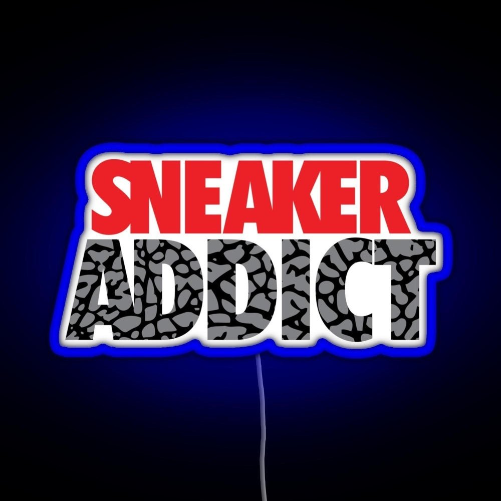 Sneaker Addict Cement Rgb Led Neon Sign Pop Wall Art - Shineneon
