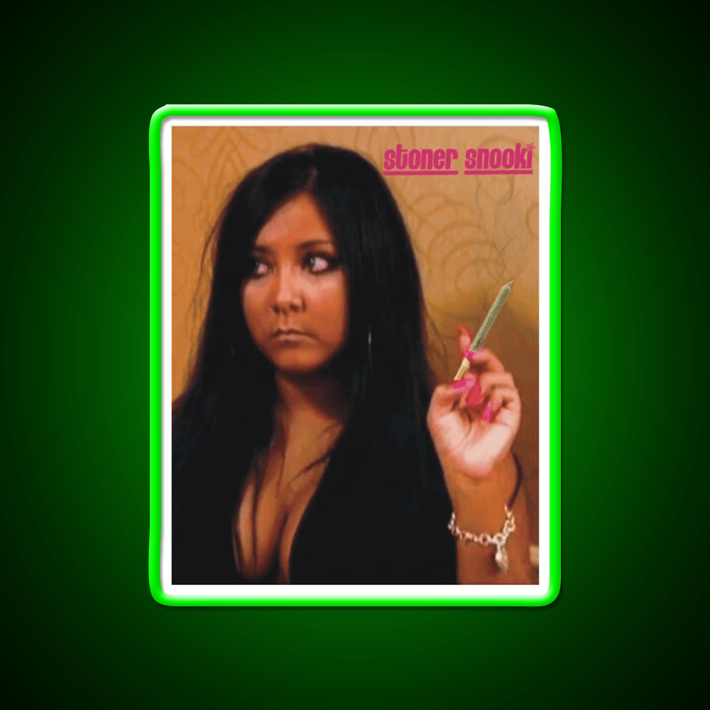 Snooki Stoner Hemp Inspired Green Leaf Led Neon Sign Rgb Color - Shineneon