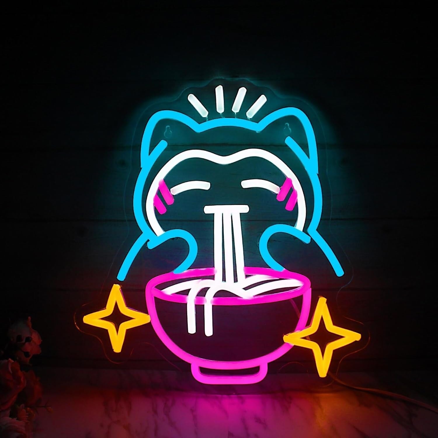 Snorlax Eating Ramen Led Neon Sign Anime Kids Room | Shineneon